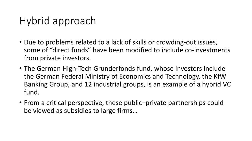 hybrid approach