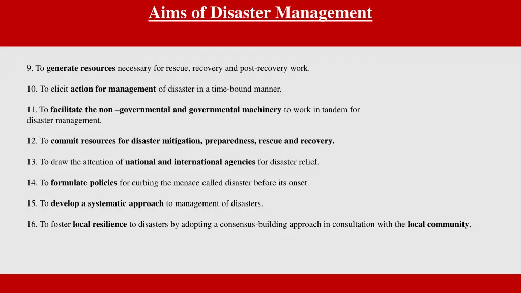 aims of disaster management 2