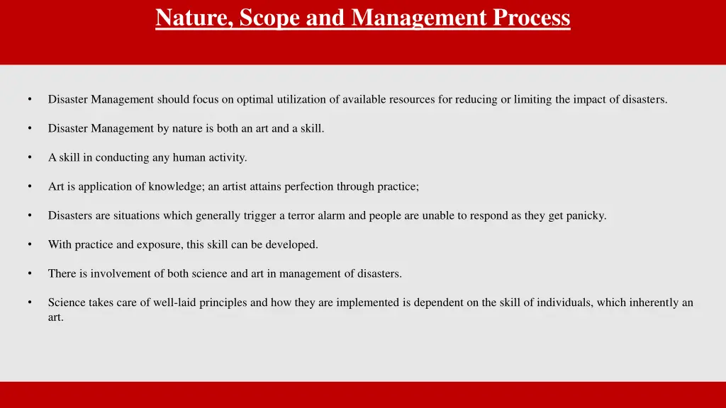 nature scope and management process 1