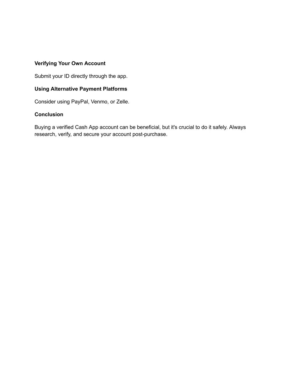 verifying your own account