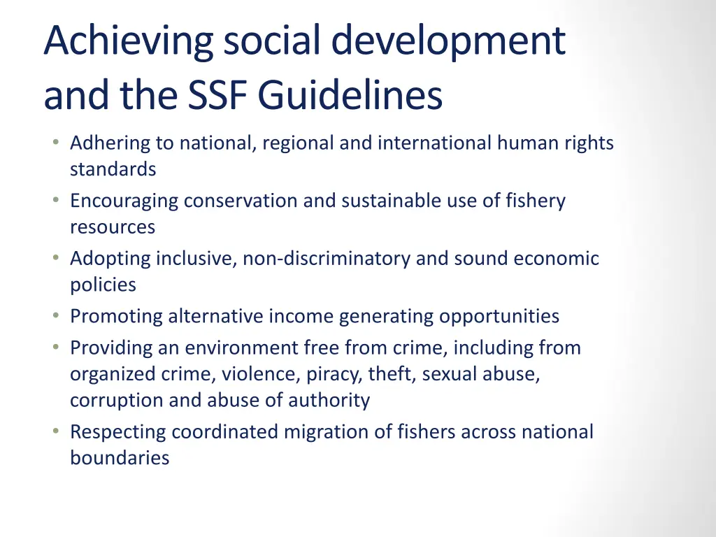 achieving social development