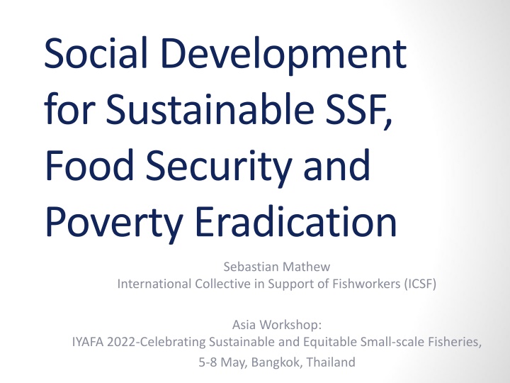 social development for sustainable ssf food