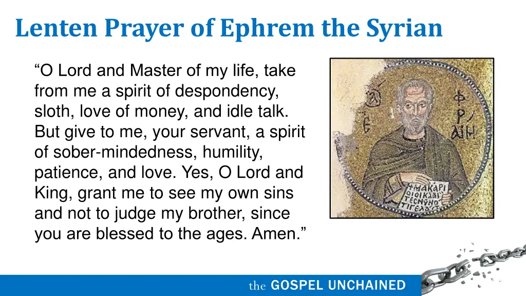 lenten prayer of ephrem the syrian