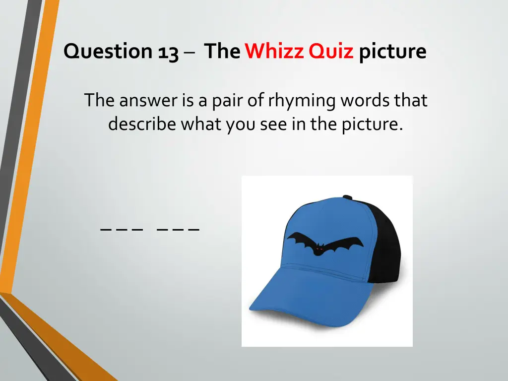 question 13 the whizz quiz picture