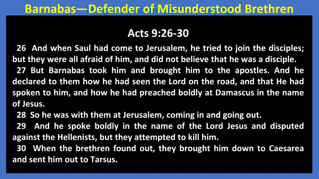 in spirit and in truth praying barnabas defender
