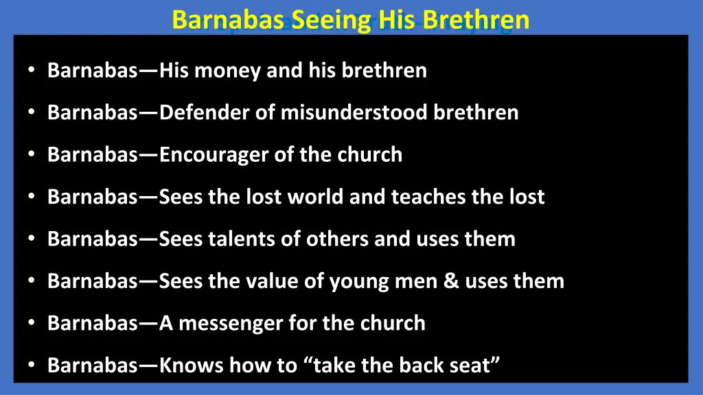 in spirit and in truth praying barnabas seeing 7