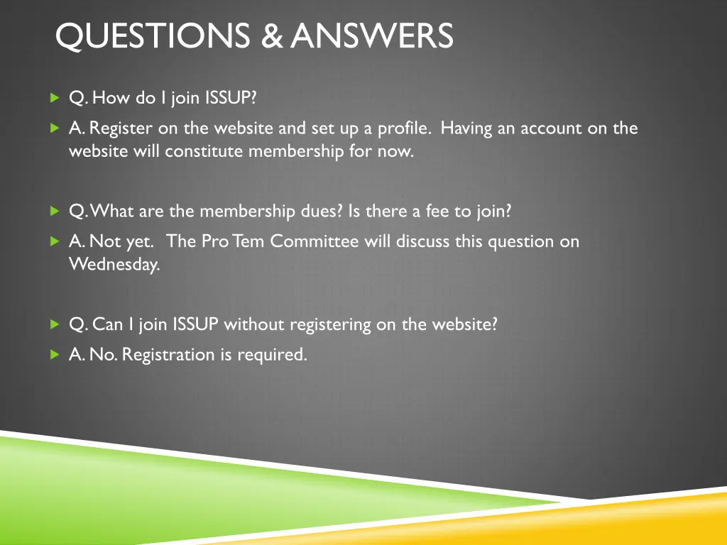 questions answers