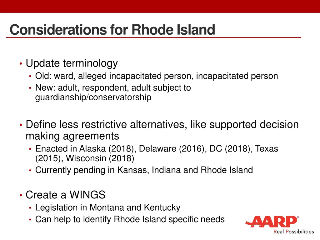 considerations for rhode island