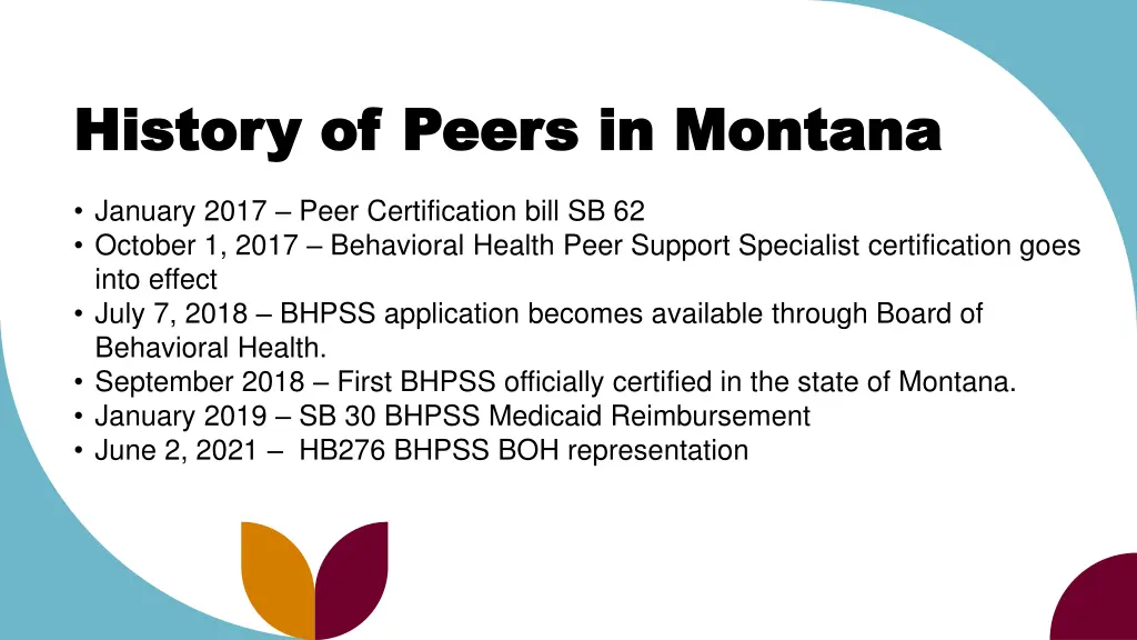 history of peers in montana history of peers