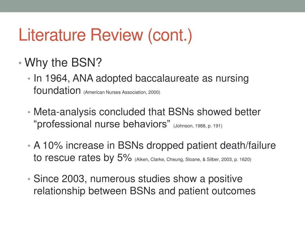 literature review cont