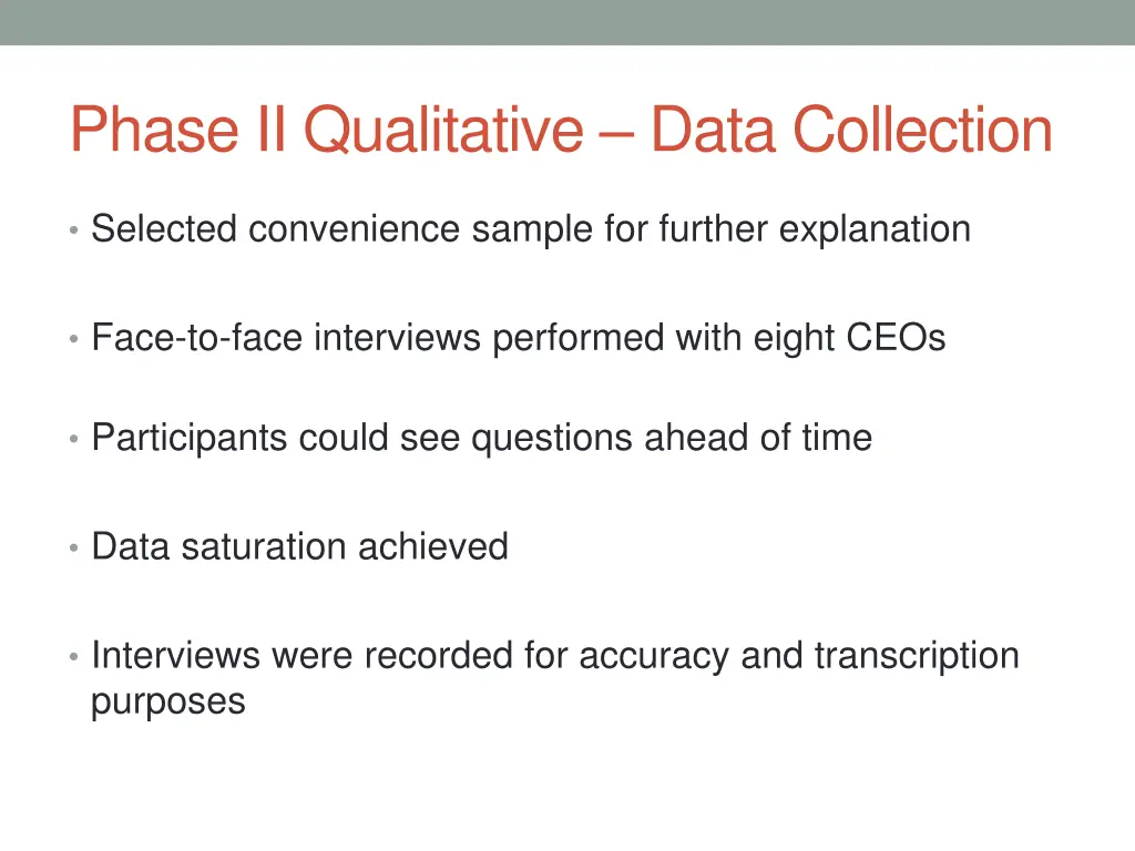 phase ii qualitative data collection