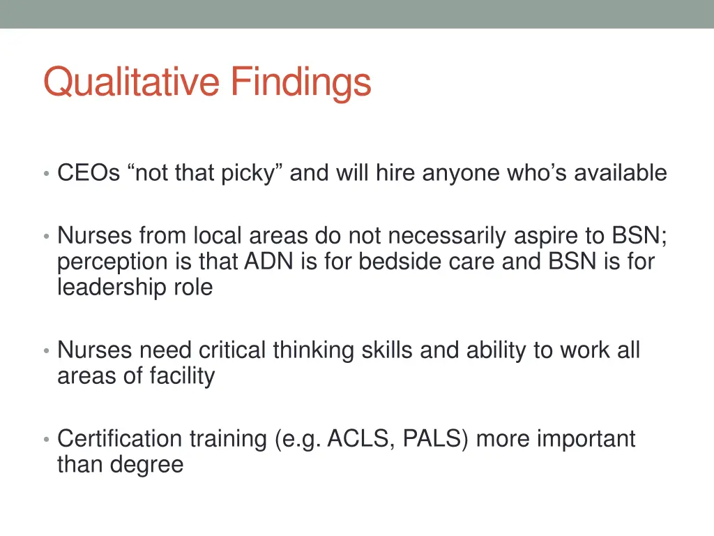 qualitative findings