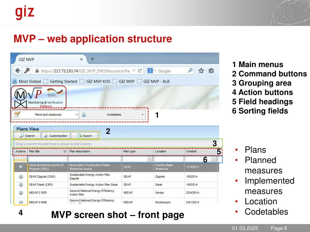 mvp web application structure