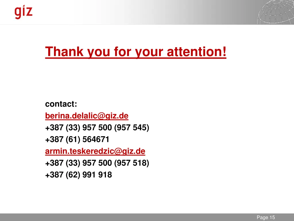 thank you for your attention