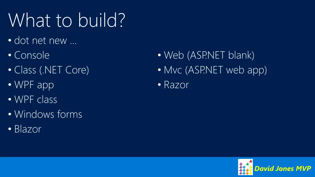 what to build dot net new console class net core