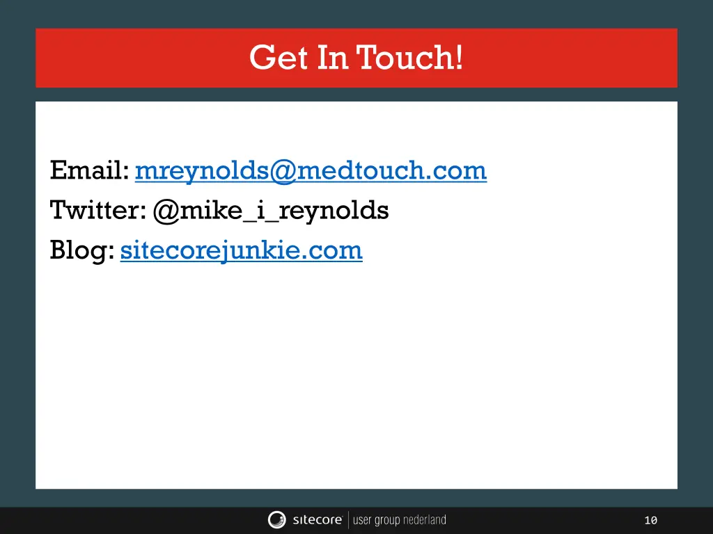 get in touch