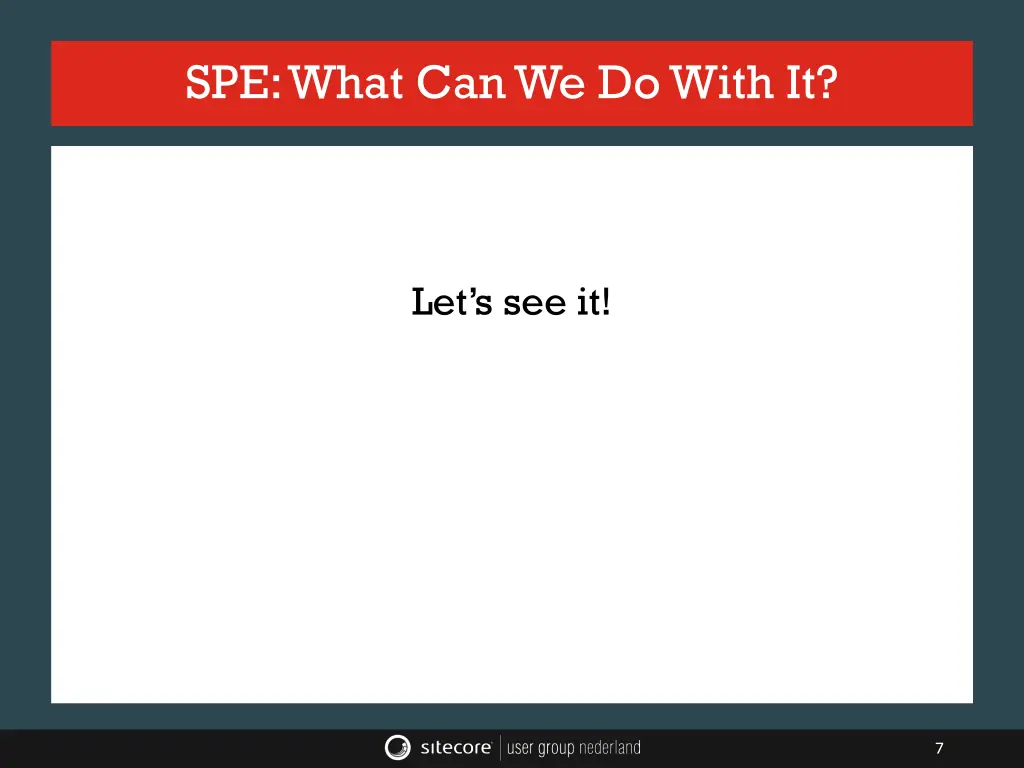 spe what can we do with it 1