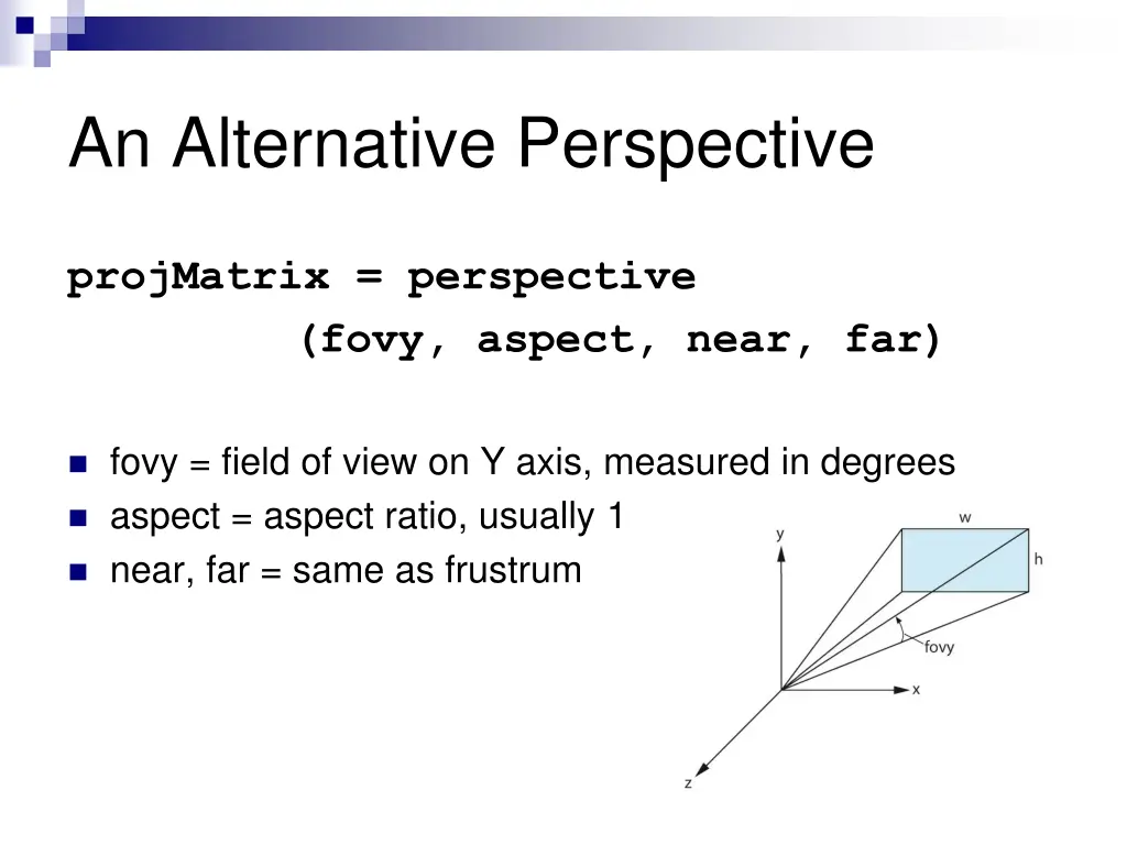 an alternative perspective