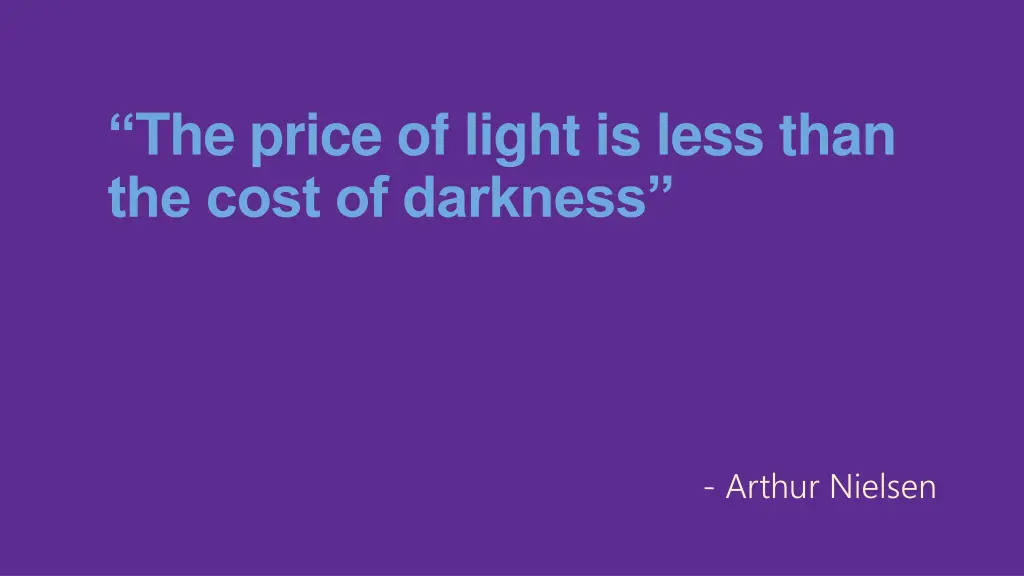 the price of light is less than the cost