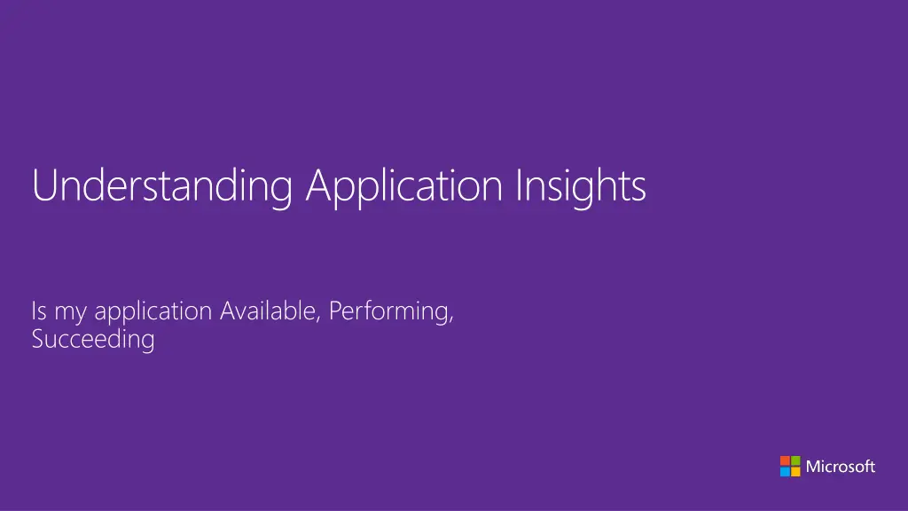 understanding application insights