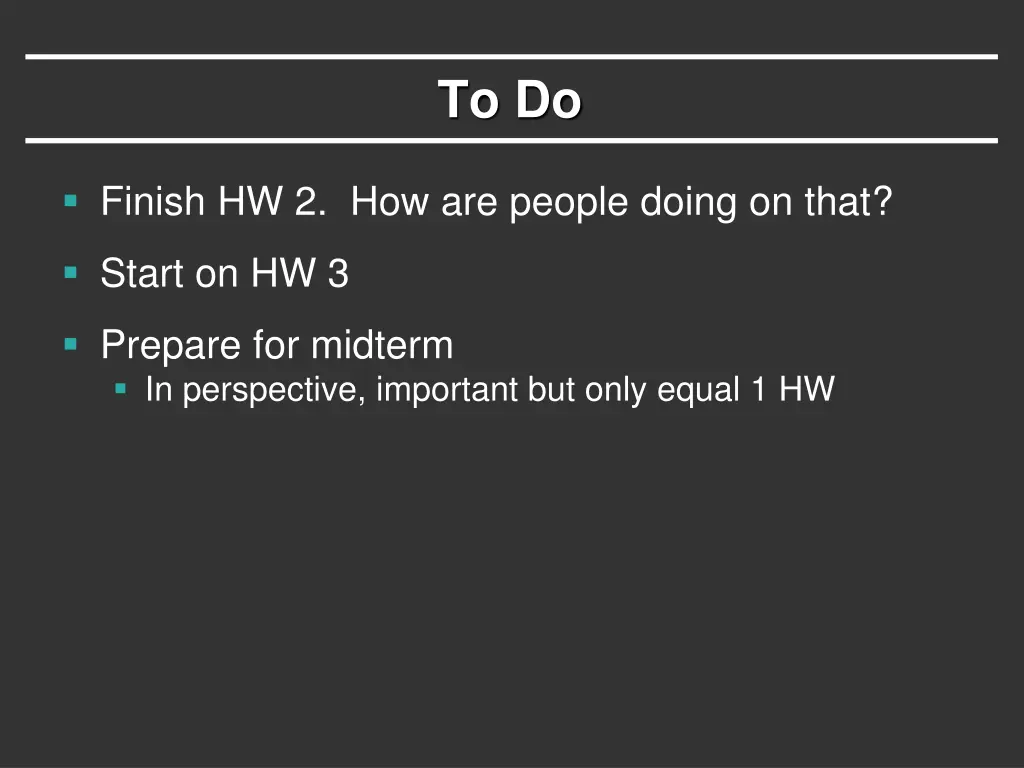 to do