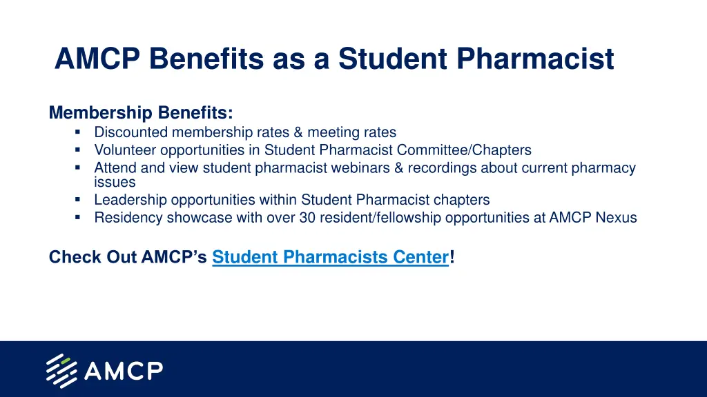 amcp benefits as a student pharmacist 1