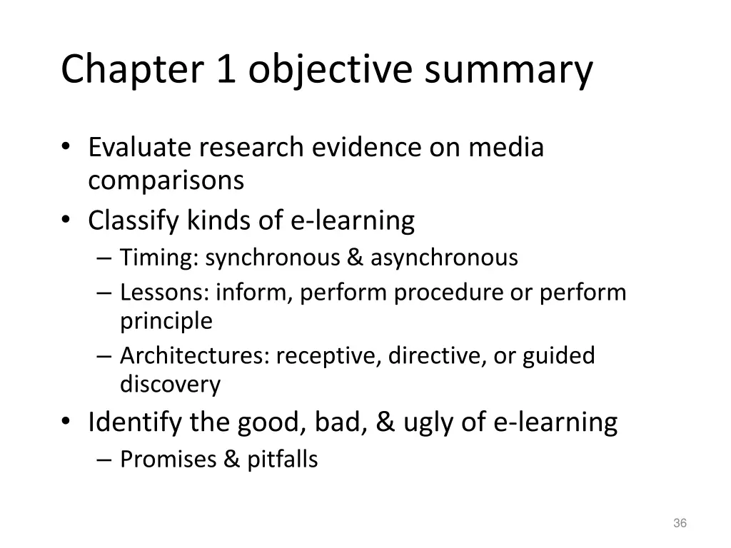 chapter 1 objective summary
