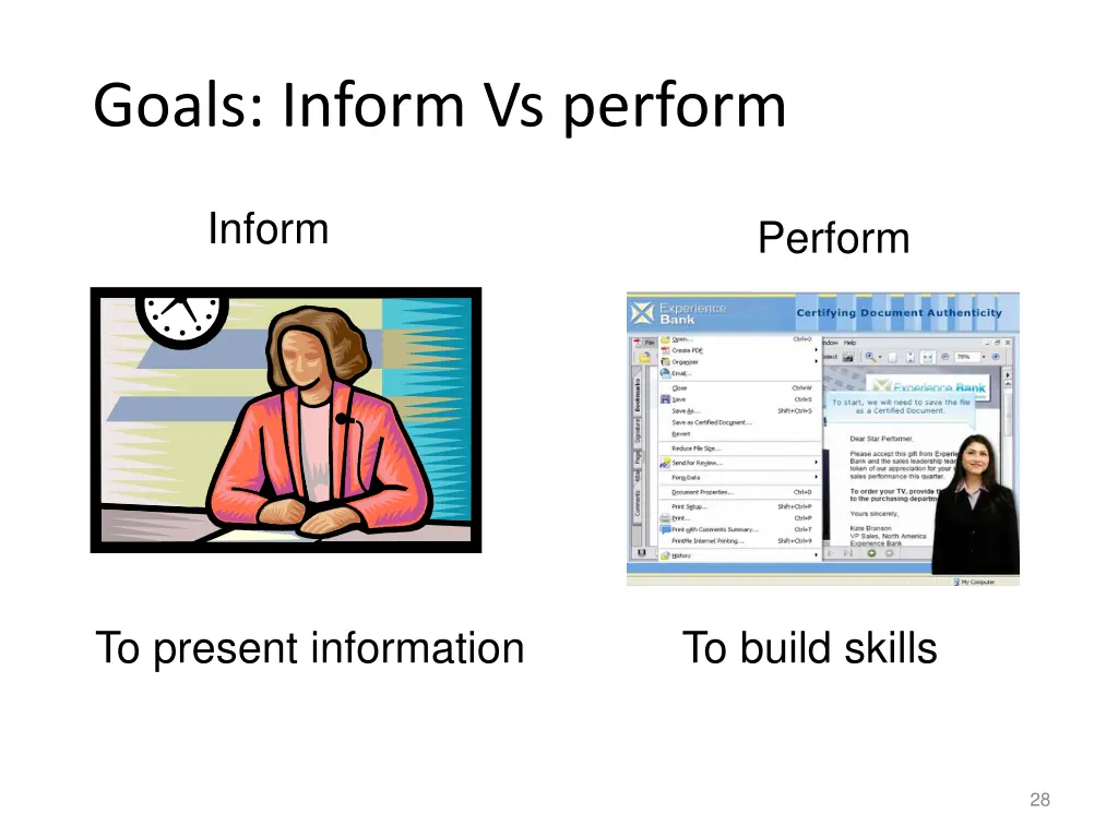 goals inform vs perform