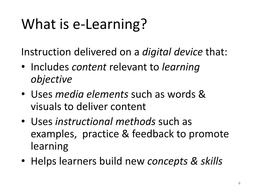 what is e learning
