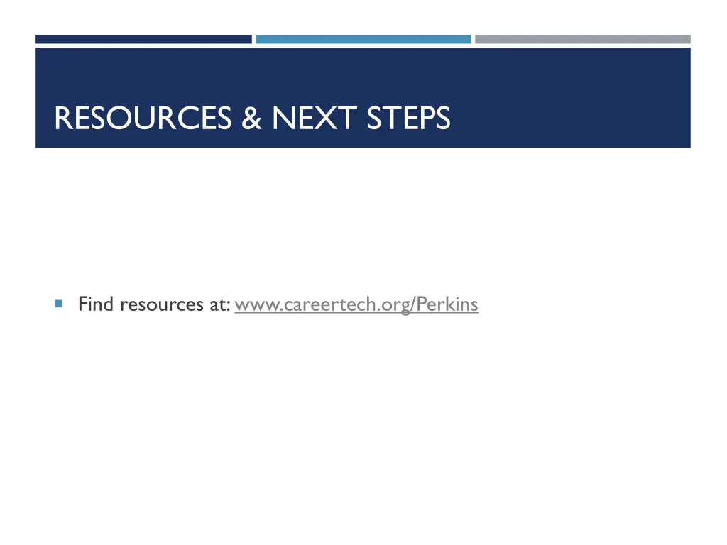 resources next steps