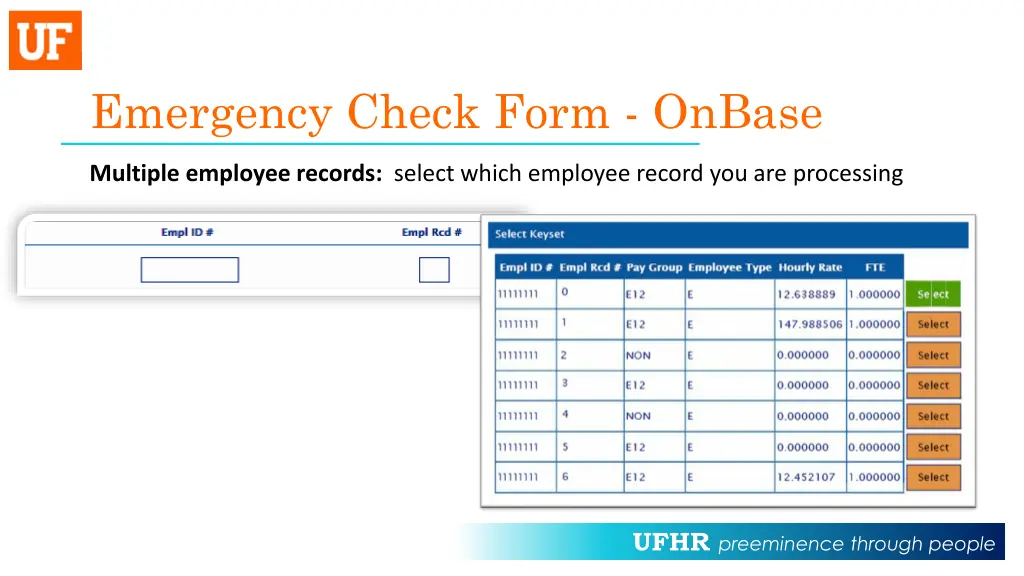 emergency check form onbase 4