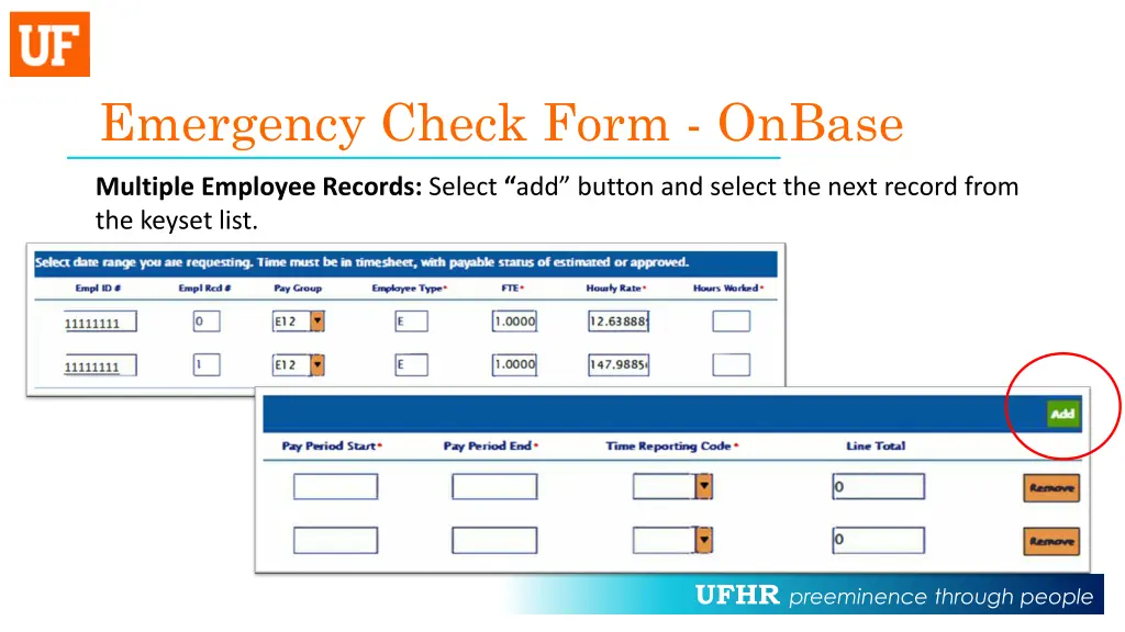 emergency check form onbase 5