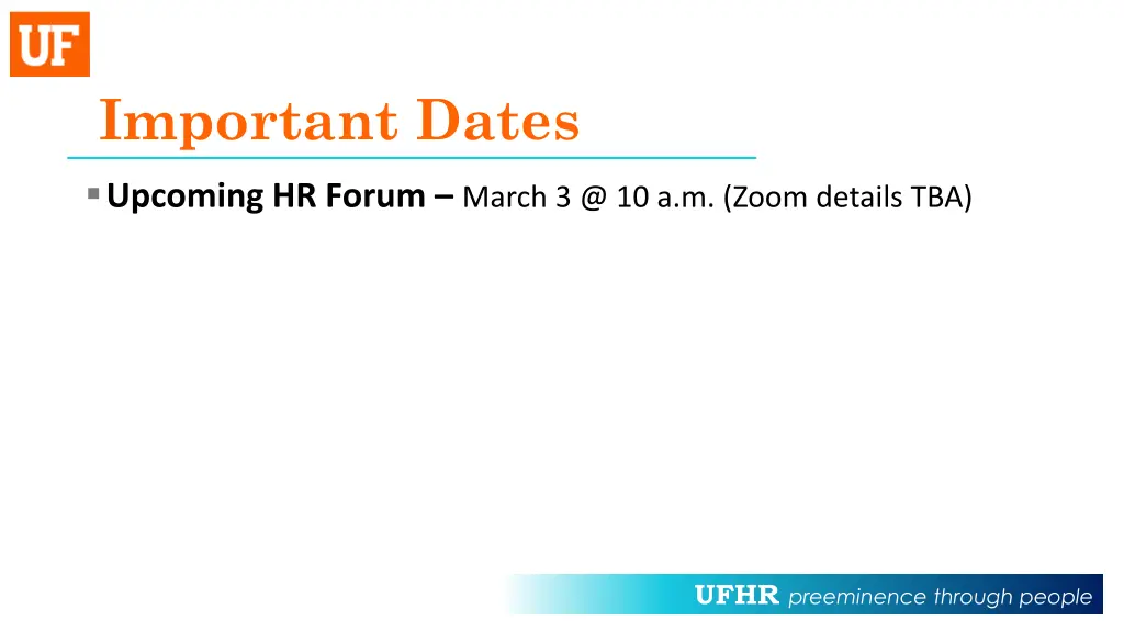 important dates