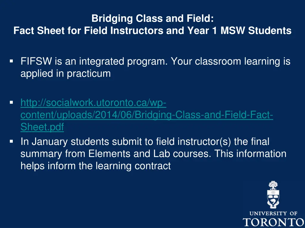 bridging class and field