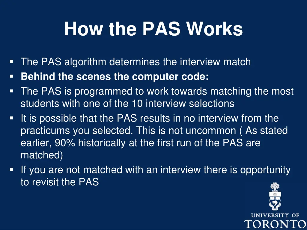 how the pas works