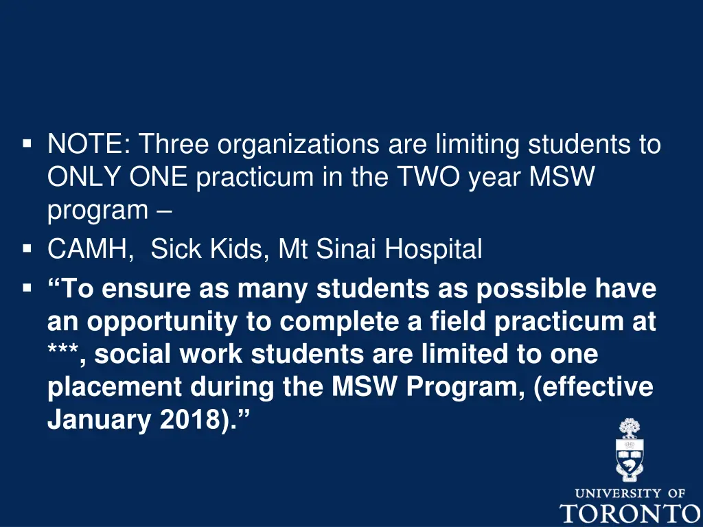 note three organizations are limiting students