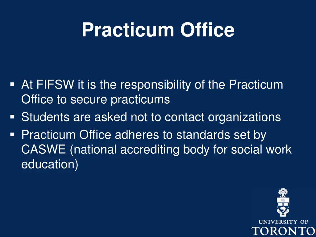 practicum office