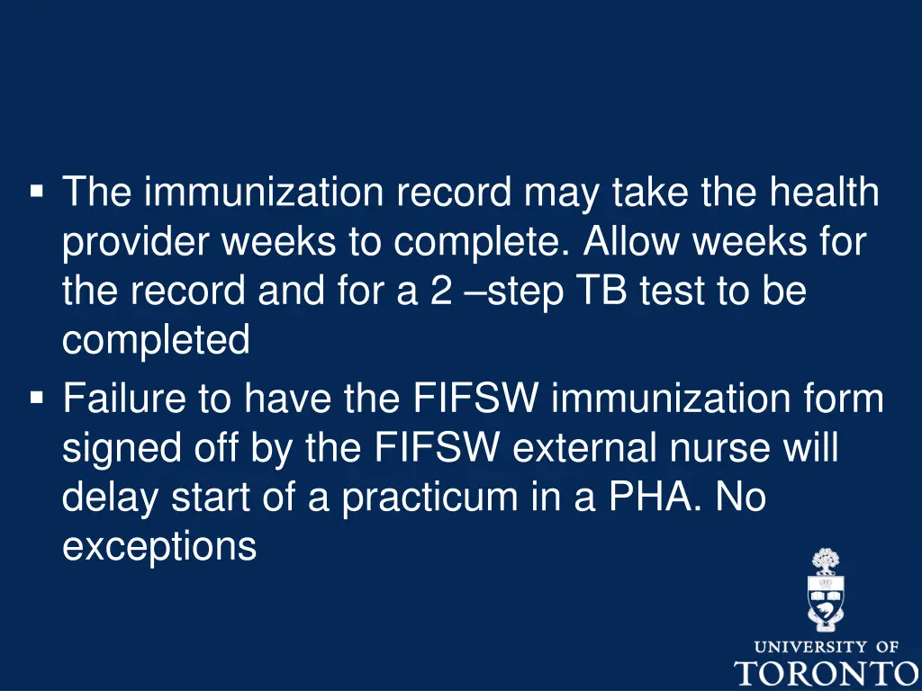 the immunization record may take the health