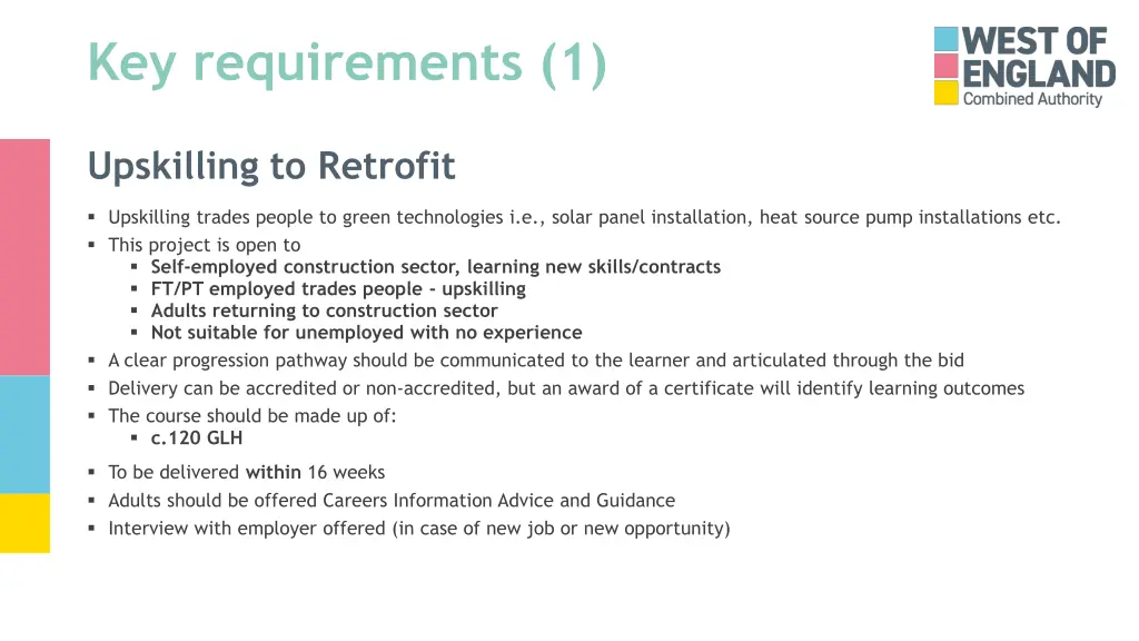 key requirements 1