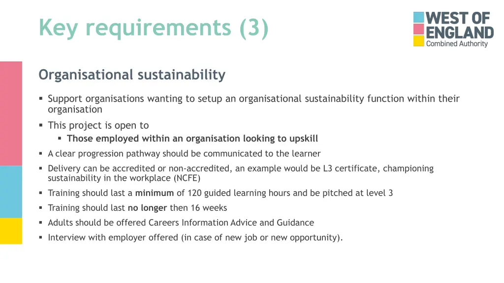 key requirements 3