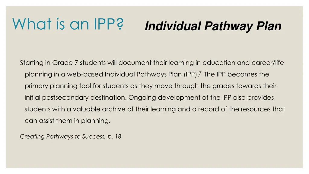 what is an ipp