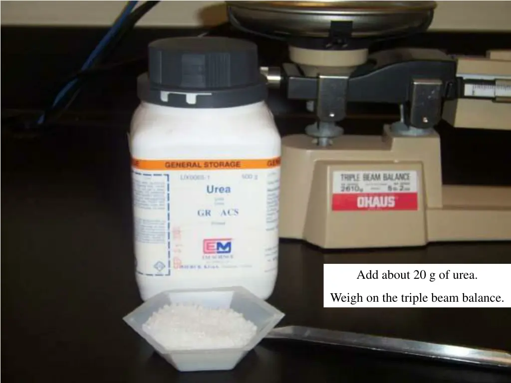 add about 20 g of urea