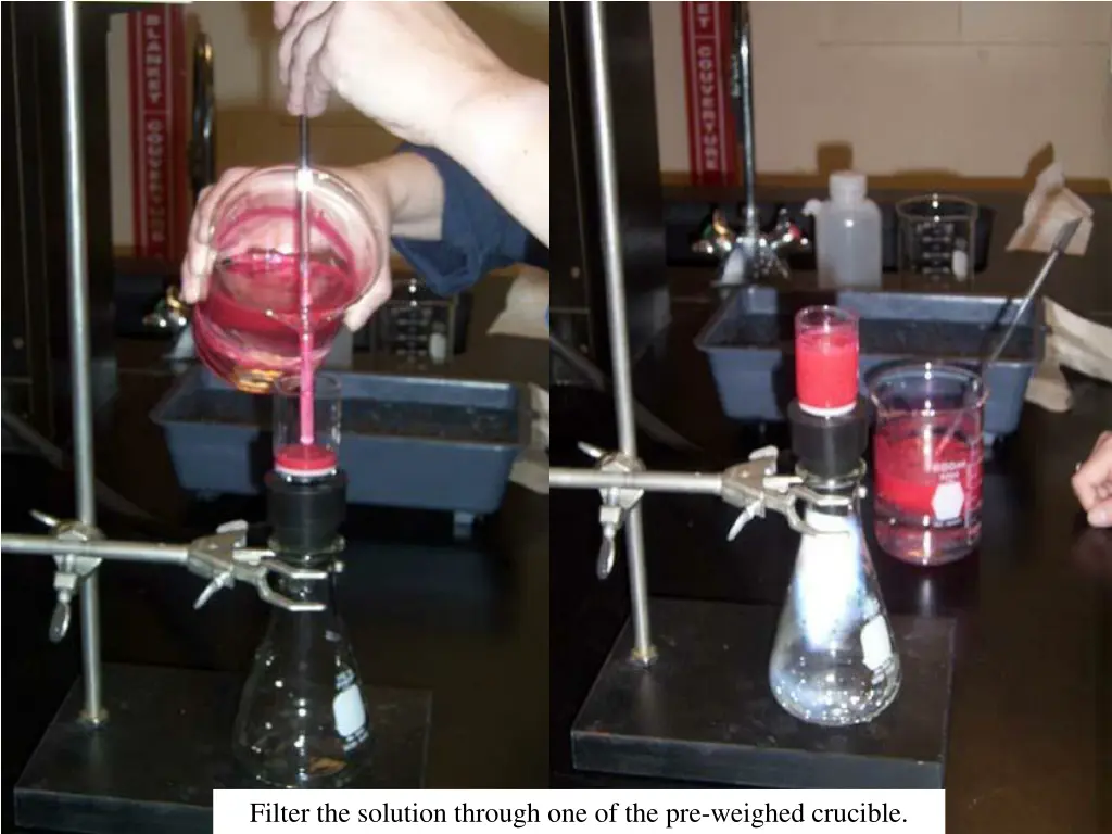 filter the solution through