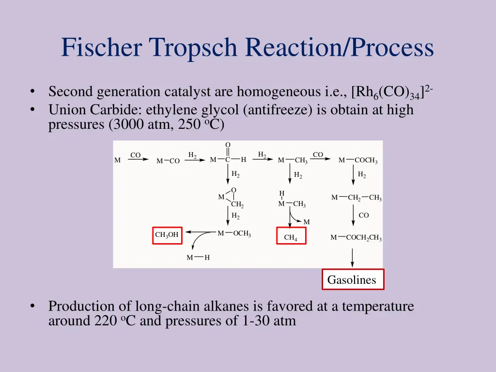 fischer tropsch reaction process 1