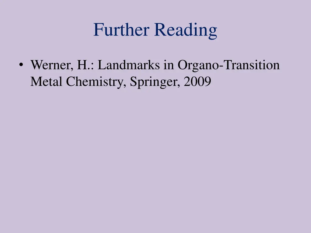 further reading