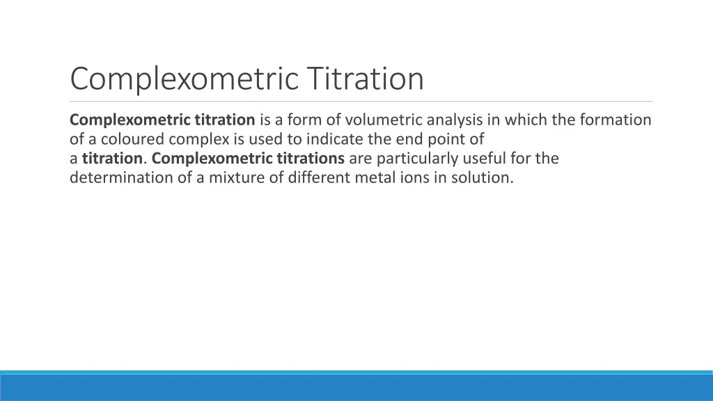 complexometric titration