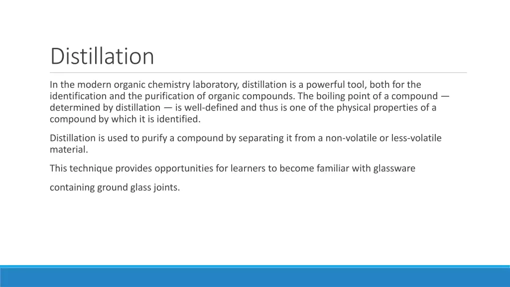 distillation