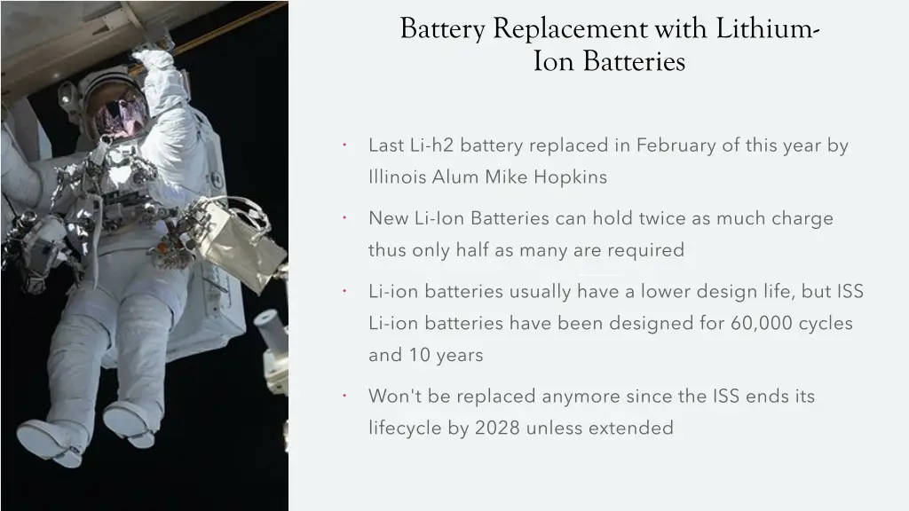 battery replacement with lithium ion batteries
