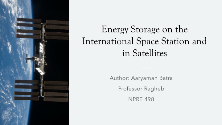 energy storage on the international space station