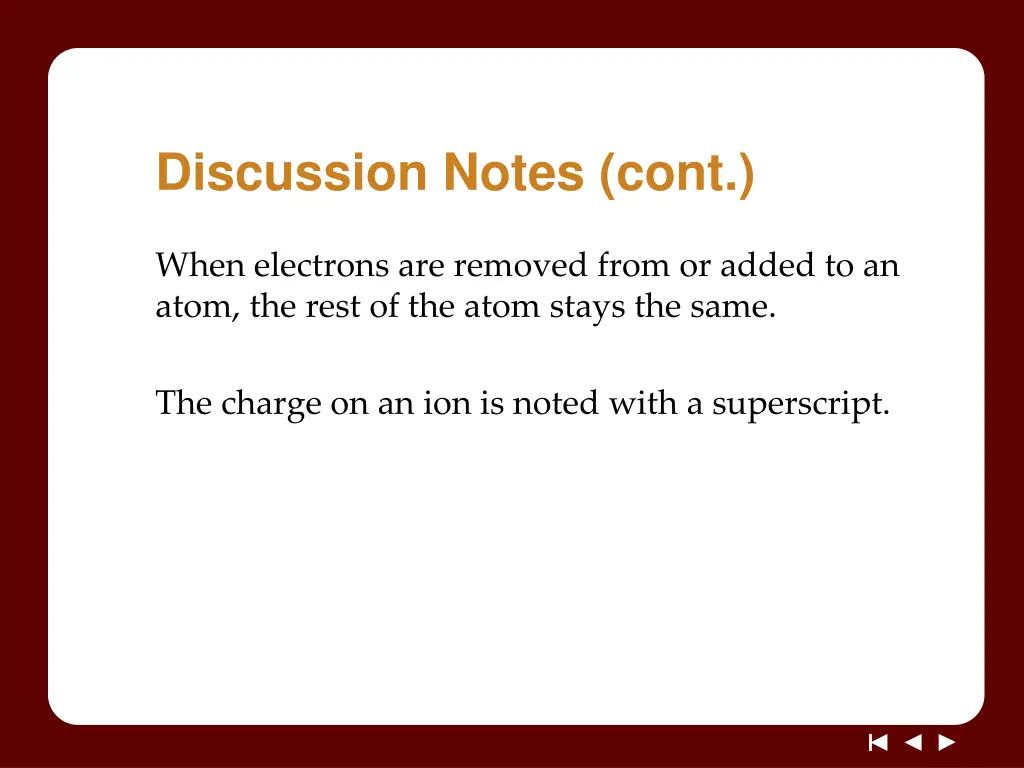 discussion notes cont
